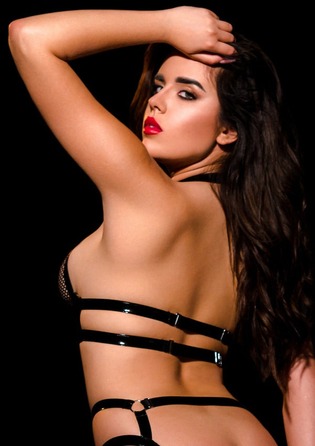 Бюстгальтер топ із сіточки OhMyG! Tokyo Bra чорний, S/M