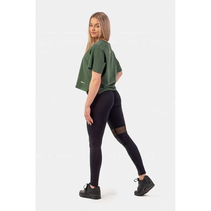 Футболка Organic Cotton Loose Fit 'The Minimalist” Crop Top 417 Dark Green