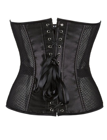 Корсет из сетки Star Night с крючками и шнуровкой, черный, M (без коробки)
