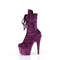 Чоботи Pleaser Adore-1045VEL *7 дюймів на підборах, 2 3/4 дюйма з оксамитового шнурівки спереду з PF, фіолетові