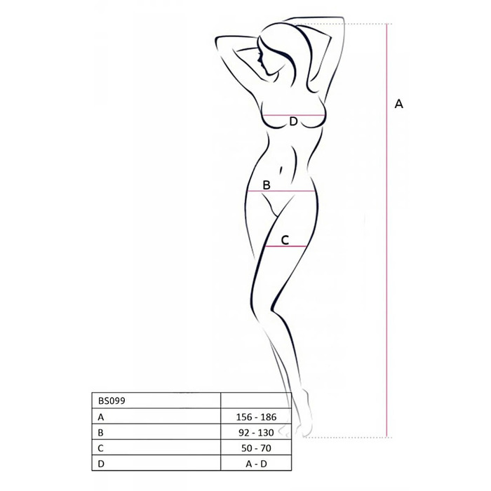 Бодистокинг ажурный с открытым доступом Passion BS099 red