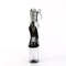 Босоніжки Pleaser Flamingo-824RS *8-дюймовий каблук, 4-дюймові босоніжки з PF стразами, блискавка ззаду, чорні/прозорі