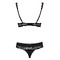 Комплект Obsessive MIAMOR SET S/M з відкритими грудьми, чорний