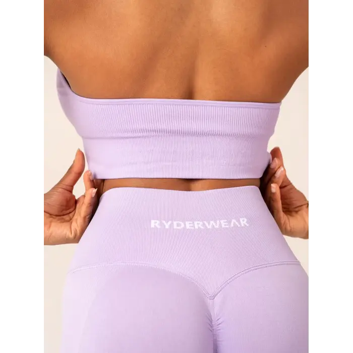 Топ Ryderwear Lift Rib Seamless Halter Sports Bra - Lavender