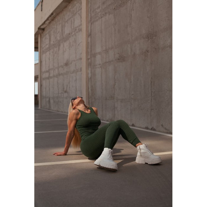 МАЙКА ORGANIC COTTON RIBBED TANK TOP DARK GREEN 414