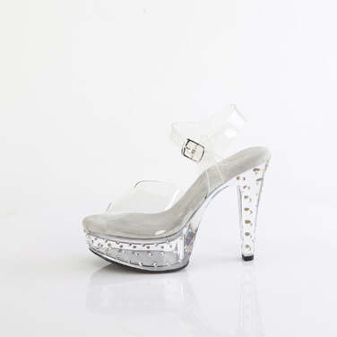 Босоножки Martini-508SDT, каблук 5 дюймов, ремешок на щиколотке шириной 1 3/4 дюйма, прозрачные