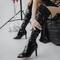 Ботфорти для танців high heels, чорні лакові