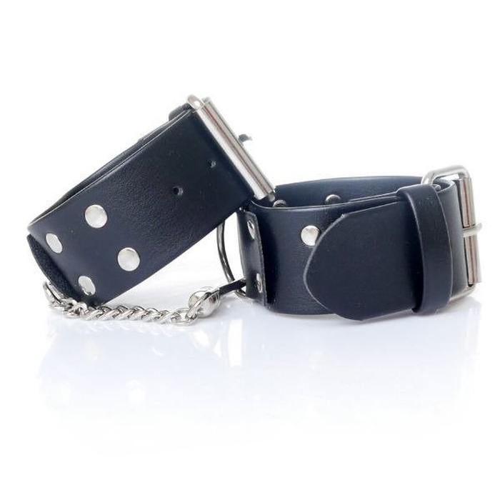 КОЖАНЫЕ НАРУЧНИКИ Fetish Boss Series Handcuffs with studs 4 cm