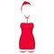 Комплект Obsessive Kissmas chemise Red® S/M