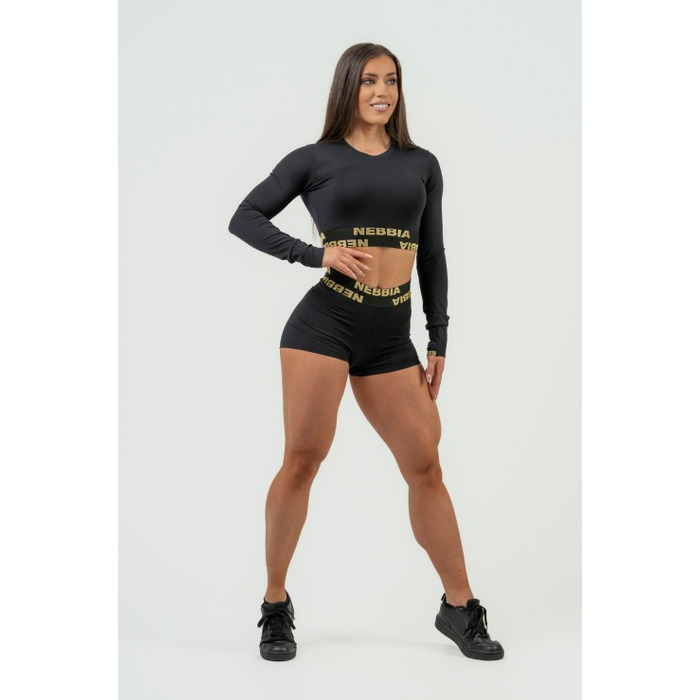Топ Nebbia Women's Long Sleeve Crop Top INTENSE Perform Gold 839