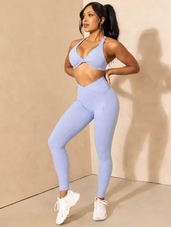 Топ Ryderwear NKD Stonewash Twist Sports Bra - Cornflower Blue Stonewash