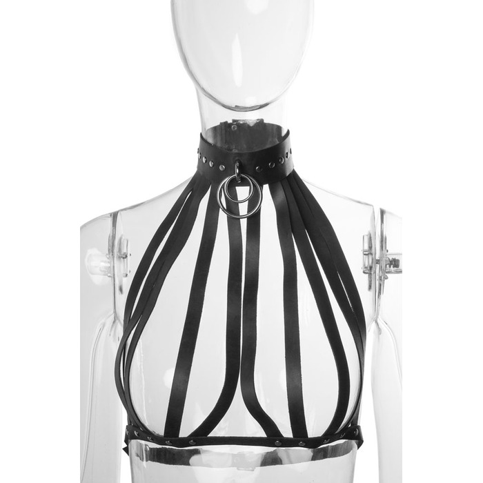 Бюстгалтер Candy Hero 'L-28', екошкіра, ручна робота, червоний