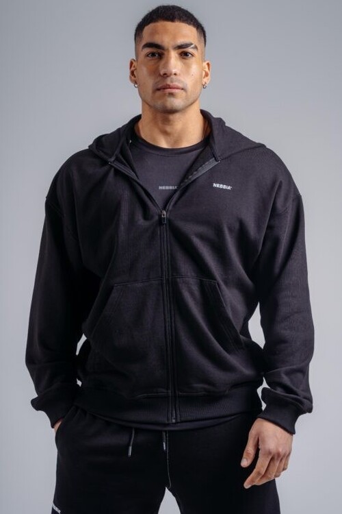 Спортивна кофта Nebbia Zipper Hoodie with Embroidery PRIMAL Black 884