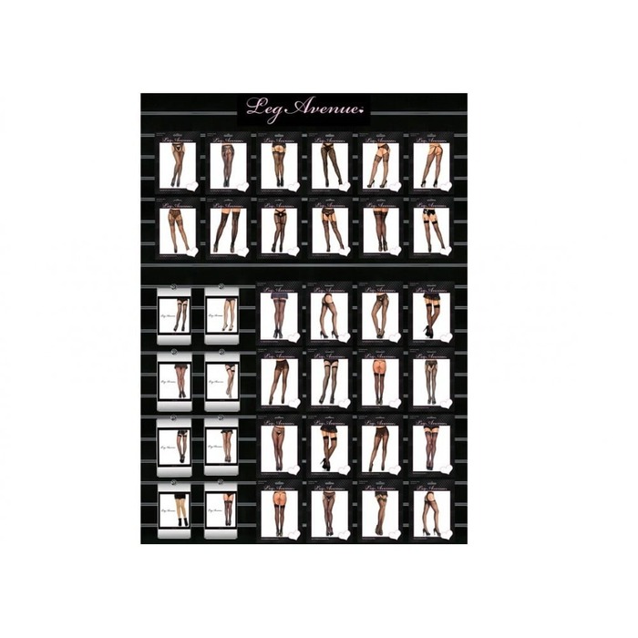 Панчохи із заднім швом Leg Avenue, чорні O\S