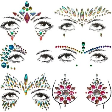 Алмазная наклейка Leg Avenue Jovi face jewels sticker O/S