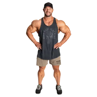 Майка GASP Skull T-Back 220991 Washed Black