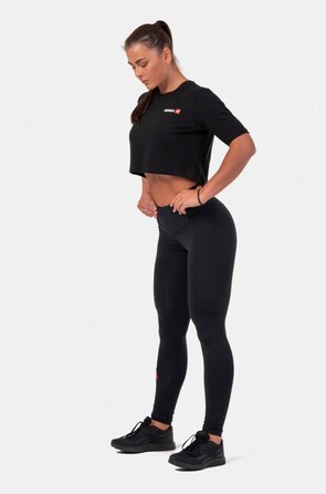 Топ Minimalist Logo NEBBIA crop top 600 Black