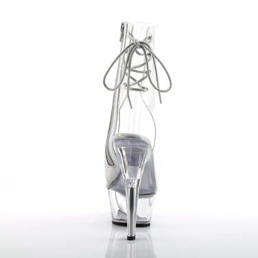 Чоботи Kiss-1018C *6 дюймів на підборах, 1 3/4 дюйма з відкритим носком/п'ятою, бокова блискавка, прозорі