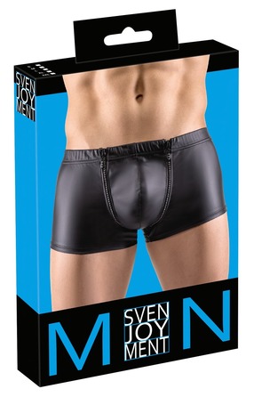 Боксери труси зі стразами по блискавці Sven Joy Ment Men's Pants, чорний, L
