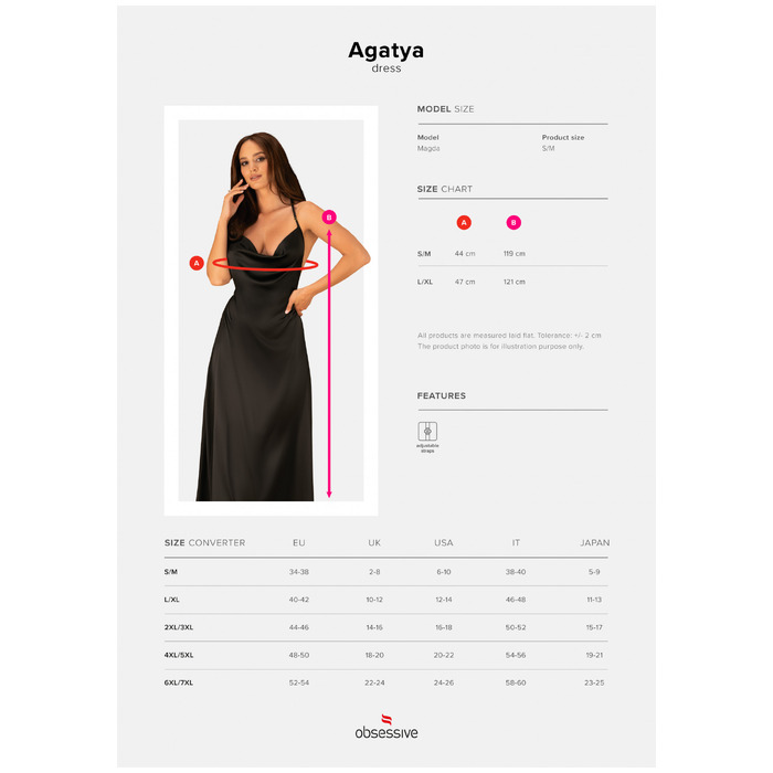 Платье сексуальное Obsessive Agatya dress S/M