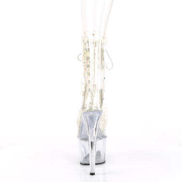 Чоботи Adore-1020C-2 *7 дюймів на підборах, 2 3/4 дюйма з PF шнурівкою спереду, прозорі