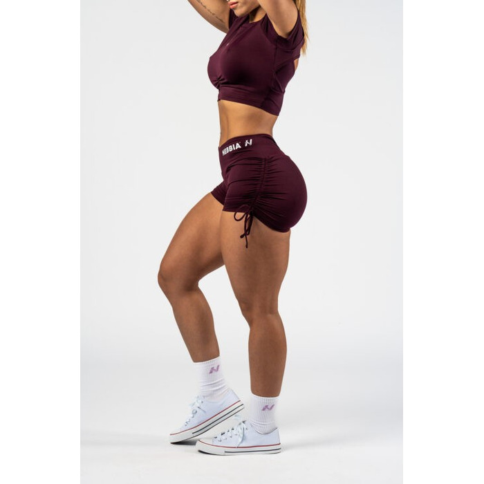 Шорти Nebbia Lace-Up Sculpting Shorts OWN YOUR POWER Dark Red 429