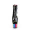 Чоботи Pleaser Adore-1018RC-02 *7 дюймів на підборах, 2 3/4 дюйма з відкритим носком/щиколоткою ззаду, з блискавкою збоку, чорні/різнокольорові