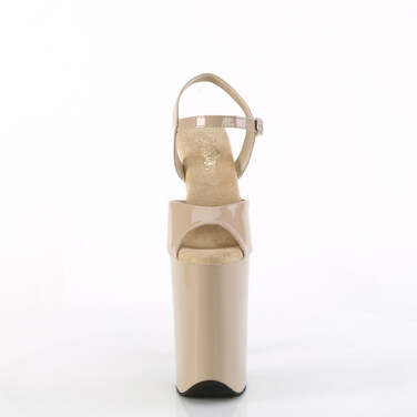 Босоніжки Infinity-909 на підборах 9 дюймів, з ремінцем на щиколотці 5 1/4 дюйма, бежеві