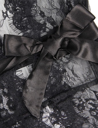 Сексуальний мереживний халат Star Night з довгими рукавами, чорний, XL