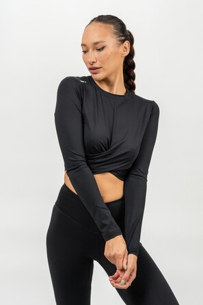 Топ Cropped Long Sleeve Top ELEVATED Black 468