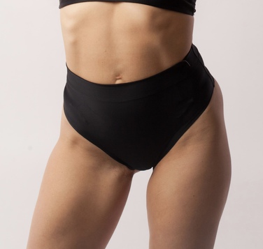 Костюм для пол денса с вставками Черний