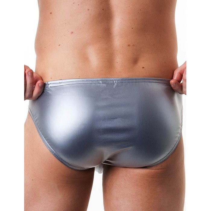 Сексуальні вінілові чоловічі труси Star Night колір металік, M