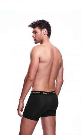 Мужские трусы шорты Envy, с сетчатой вставкой спереди, черные, M/L