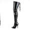Сапоги Pleaser Seduce-3063, 5 дюймов, открытая спина, D-образное кольцо, эластичные, BT, черные