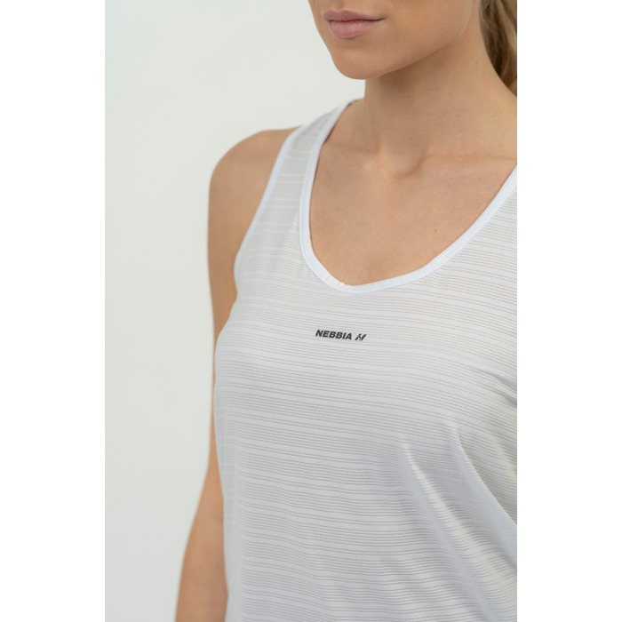 Майка FIT Activewear Tank Top 'Airy” with Reflective Logo White 439