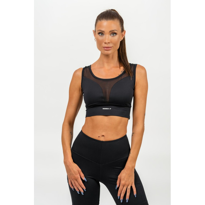 Топ Medium-Support Mesh Sports Bra PERFORMANCE Black 477