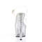 Босоножки Pleaser Stardust-708T, каблук 7 дюймов, ремешок на щиколотке шириной 2 3/4 дюйма, подошва с заклепками RS, прозрачный/серебристый