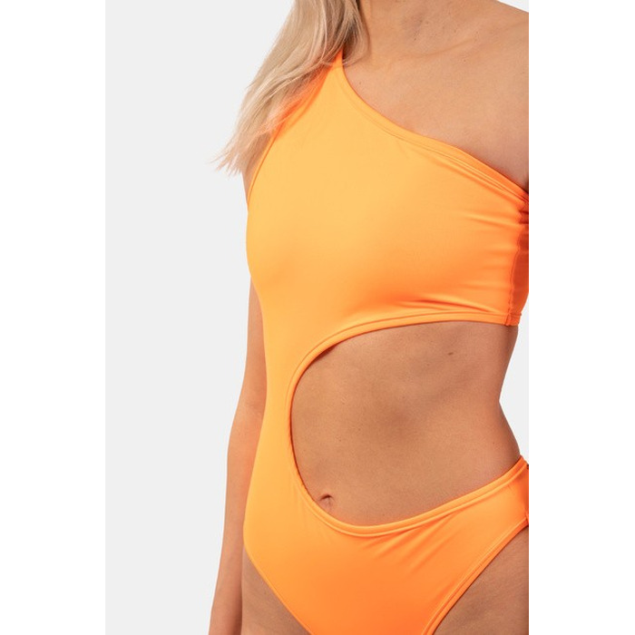 КУПАЛЬНИК ONE SHOULDER ASYMMETRICAL MONOKINI ORANGE NEON 458