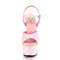 Босоножки Pleaser Aspire-609, каблук 6 дюймов, ремешок на щиколотке 2 1/4 дюйма, цвет нежно-розовый