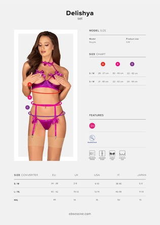 Комплект Obsessive Delishya Set L/XL