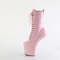 Чоботи Pleaser Boots Craze-1040 *8 дюймів без підборів, 3 дюйми на шнурівці спереду, з внутрішньою блискавкою, ніжно-рожеві