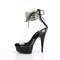 Босоніжки Pleaser Delight-624RS *6 дюймів на підборах, 1 3/4 дюйма з манжетою на щиколотці PF RS, блискавка ззаду, прозорі/чорні
