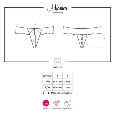 Трусики з інтимним вирізом Obsessive MIAMOR S/M