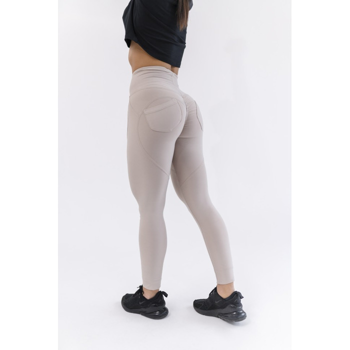 Штаны High Waist & Lifting Effect Bubble Butt pants Cream 587