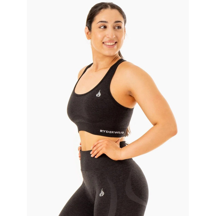 Топ Sculpt Seamless Racer Back Sports Bra - Black Marl