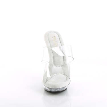 Шлёпанцы Lip-102, каблук 5 дюймов, двухполосный PF-слайд 3/4 дюйма, прозрачные