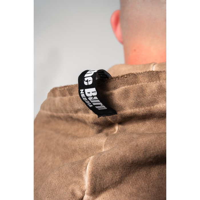 Кофта Nebbia Washed-off Zip Up Hoodie GYM BRO Light Brown 362