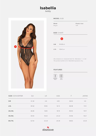 Боди Obsessive Isabellia body S/M