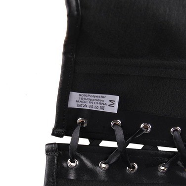 Корсет с юбкой Star Night Sexy Leather и трусиками в комплекте, черный, М