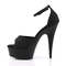 Босоніжки Pleaser Delight-618PS *6 дюймів на підборах, 1 3/4 дюйма, закритий ремінець на щиколотці ззаду, босоніжки D'Orsay, чорні